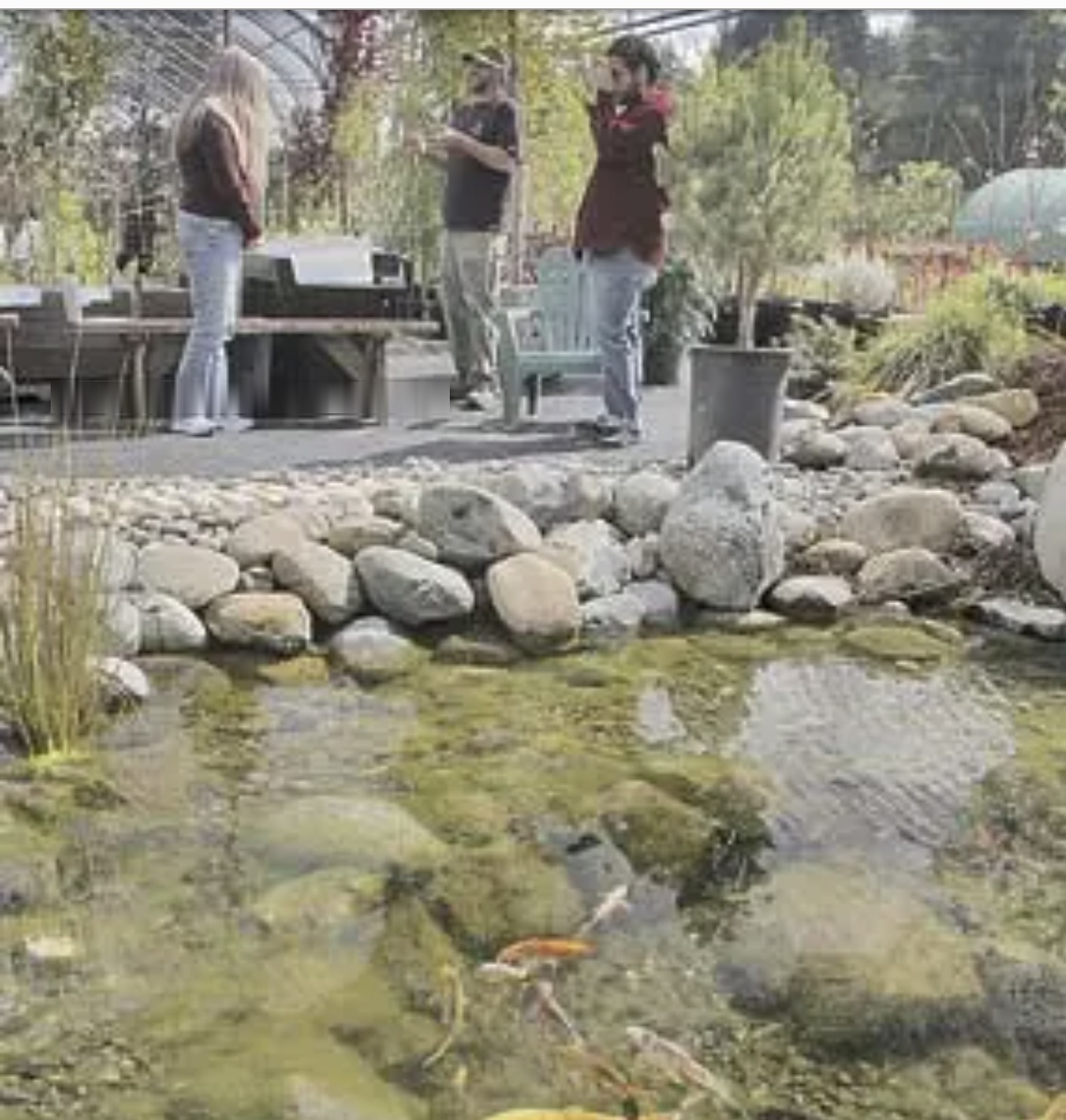 Archival newspaper photograph: Keith Hamm leading a rainwater-catchment workshop at his former retail nursery